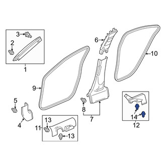 Acura OE - Quarter Panel Trim Panel Clip
