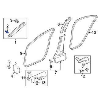 Acura OE - Body A-Pillar Trim Panel Clip