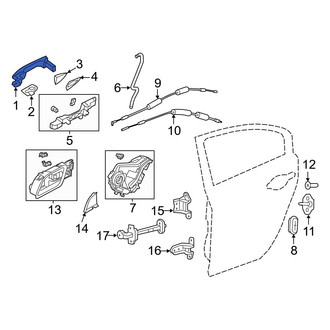 Acura OE - Front Left Outer Exterior Door Handle