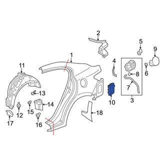 Acura OE - Rear Quarter Panel Vent