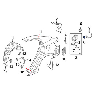 Acura OE - Fuel Door Spring