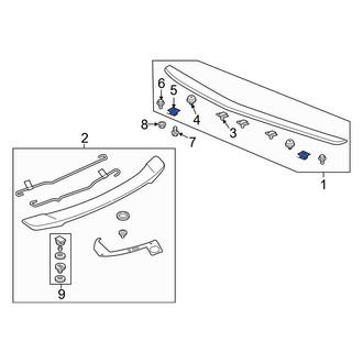Acura OE - Liftgate Finish Panel Nut