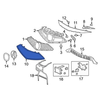 Acura OE - Front Center Grille Molding