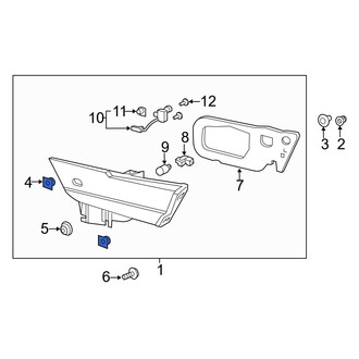 Acura OE - Upper License Plate Light Panel Nut