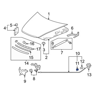 Acura OE - Hood Release Cable Clip
