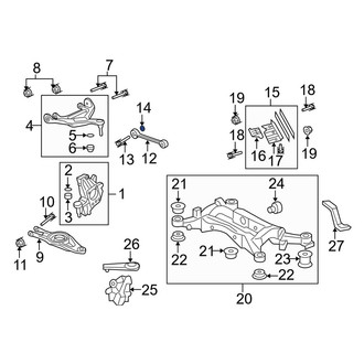 Acura OE - Rear Alignment Camber Adjusting Eccentric