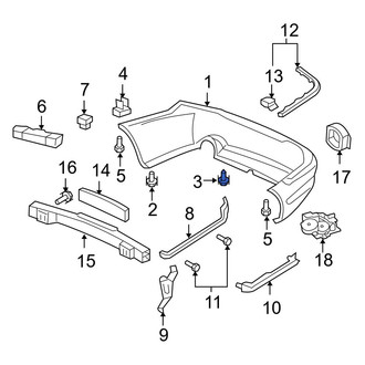 Acura OE - Front Bumper Cover Retainer