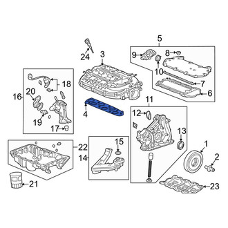 Acura OE - Left Lower Engine Intake Manifold Gasket