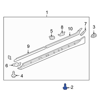 Acura OE - Outer Radiator Support Splash Shield Clip