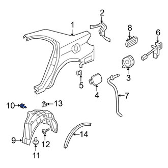 Acura OE - Quarter Panel Splash Shield Clip