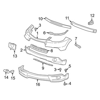 Acura OE - Front Bumper - Bumper & Components