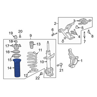 Acura OE - Left Suspension Strut Bellows