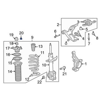 Acura OE - Suspension Strut Mount Nut