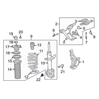 Acura OE - Suspension Strut Nut
