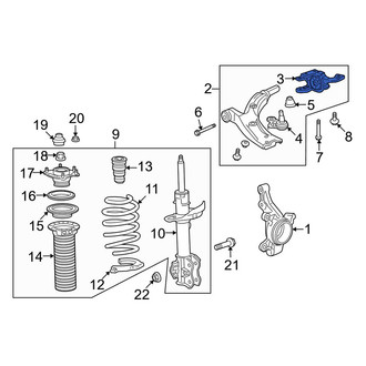 Acura OE - Front Left Suspension Control Arm Bracket