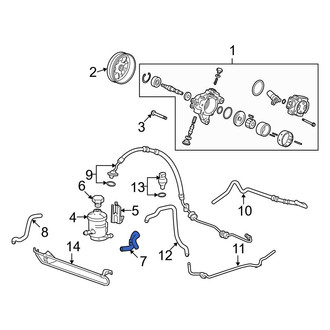 Acura OE - Front Power Steering Line