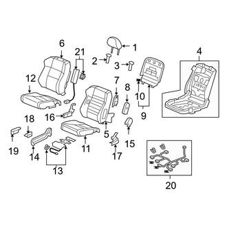 Acura OE - Front Right Seat Back Panel Clip