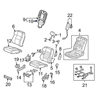 Acura OE - Front Right Seat Back Panel Clip