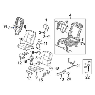 Acura OE - Front Left Seat Back Panel Clip
