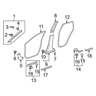 Acura OE - Pillars, Rocker & Floor - Interior Trim