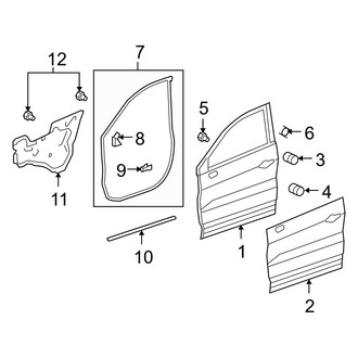Acura OE - Front Door - Door & Components