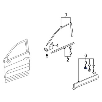 Acura OE - Rear Door Molding Screw