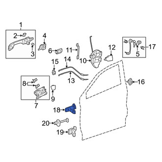 Acura OE - Front Left Upper Door Hinge