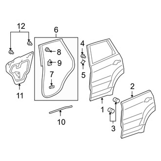 Acura OE - Rear Door - Door & Components