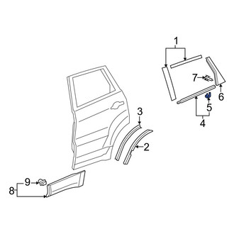 Acura OE - Rear Door Belt Molding Clip