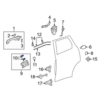 Acura OE - Interior Door Handle Clip