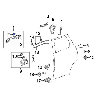 Acura OE - Rear Right Outer Exterior Door Handle Grommet