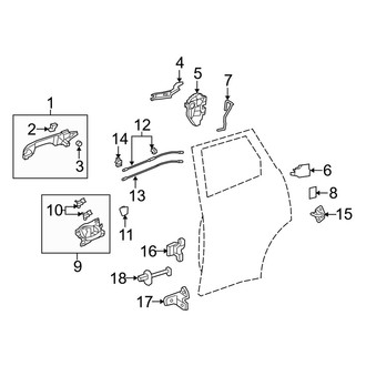 Acura OE - Rear Door - Lock & Hardware