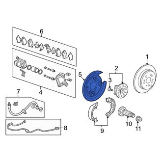 Acura OE - Rear Left Brake Backing Plate