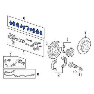 Acura OE - Rear Disc Brake Pad Set