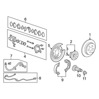 Acura OE - Rear Suspension - Brake Components