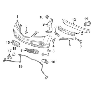 Acura OE - Front Bumper - Bumper & Components