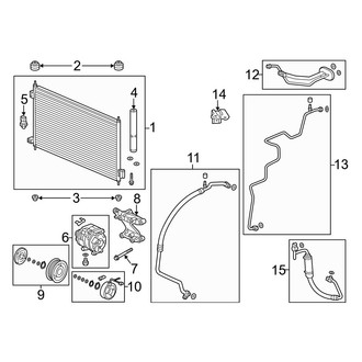 Acura OE - Air Conditioner & Heater - Condenser, Compressor & Lines