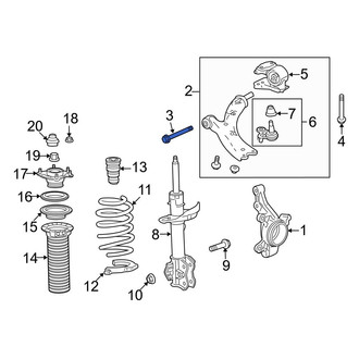 Acura OE - Front Lower Suspension Control Arm Bolt