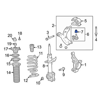 Acura OE - Front Suspension Ball Joint Boot