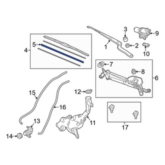 Acura OE - Front Left Wiper Blade Refill