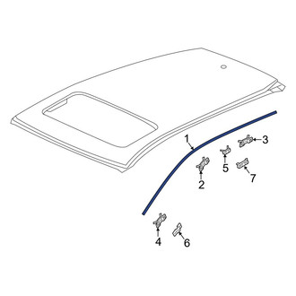 Acura OE - Left Roof Drip Molding