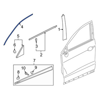 Acura OE - Front Left Upper Door Reveal Molding