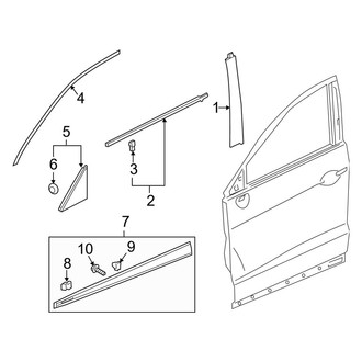 Acura OE - Front Door - Exterior Trim
