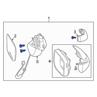 Acura OE - Front Left Door Mirror