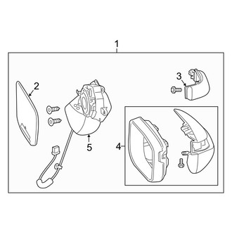 Acura OE - Front Door - Outside Mirrors