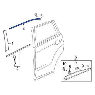 Acura OE - Rear Left Upper Door Reveal Molding