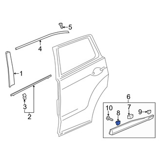 Acura OE - Rear Door Molding Clip
