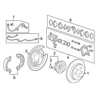 Acura OE - Rear Suspension - Brake Components (FWD)
