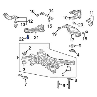 Acura OE - Suspension Trailing Arm Bolt