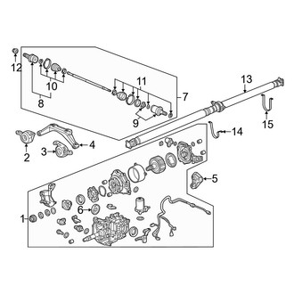 Acura OE - Rear Suspension - Axle & Differential (AWD)
